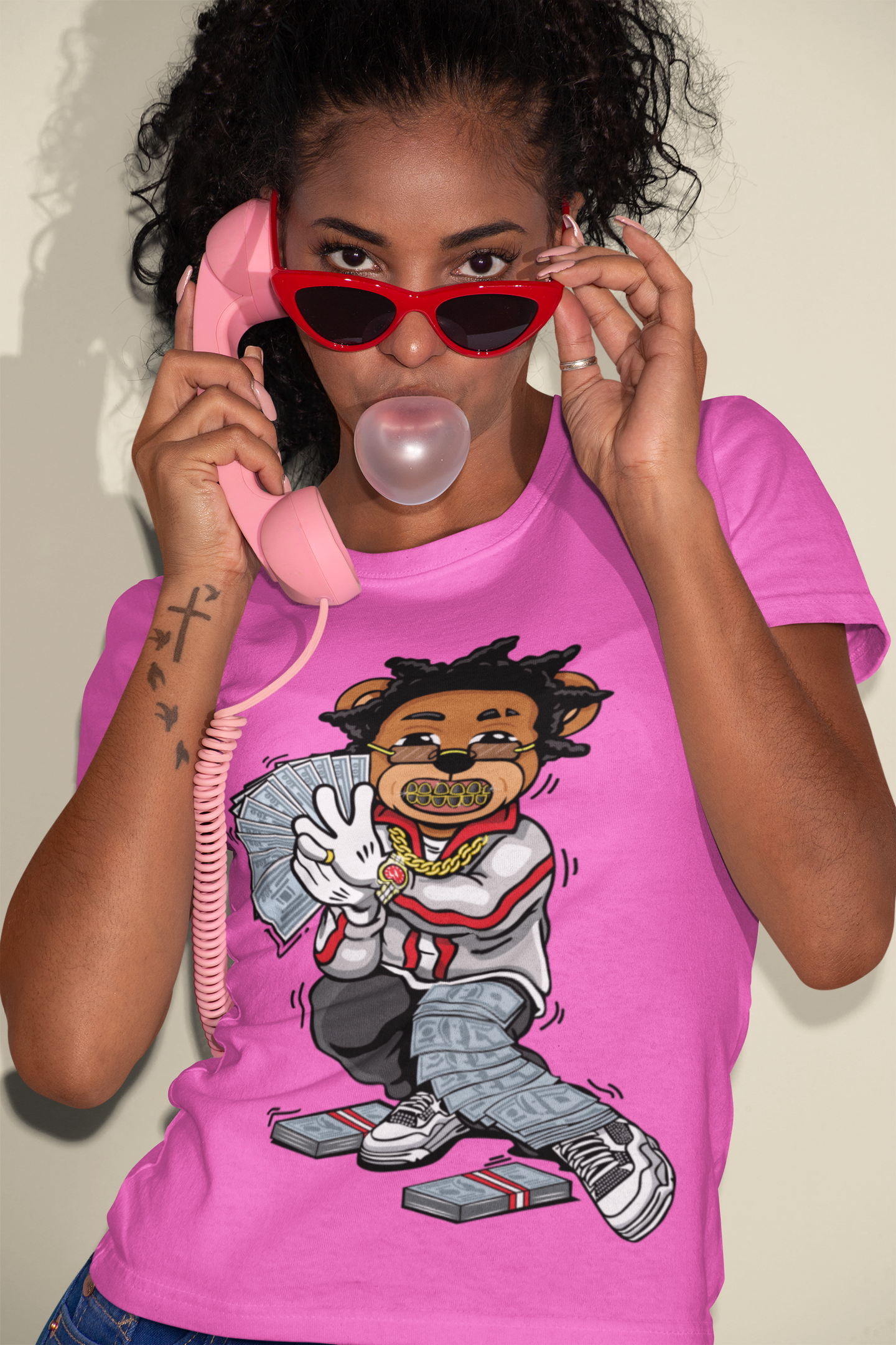 HUSTLIN BEAR CUSTOM T SHIRTS